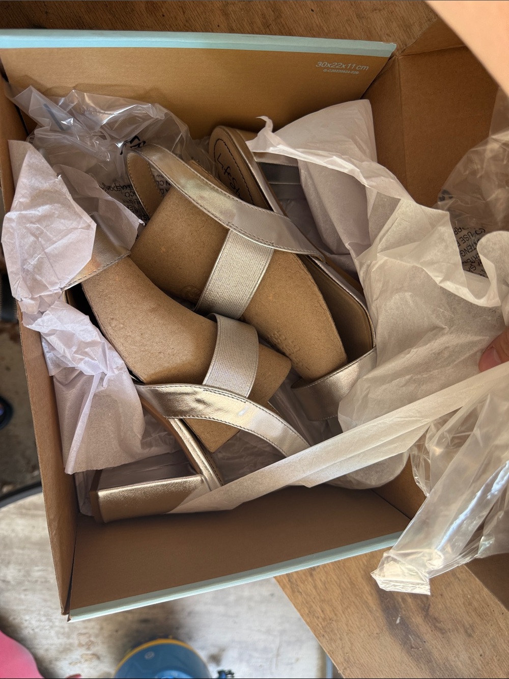 NIB silver heels
